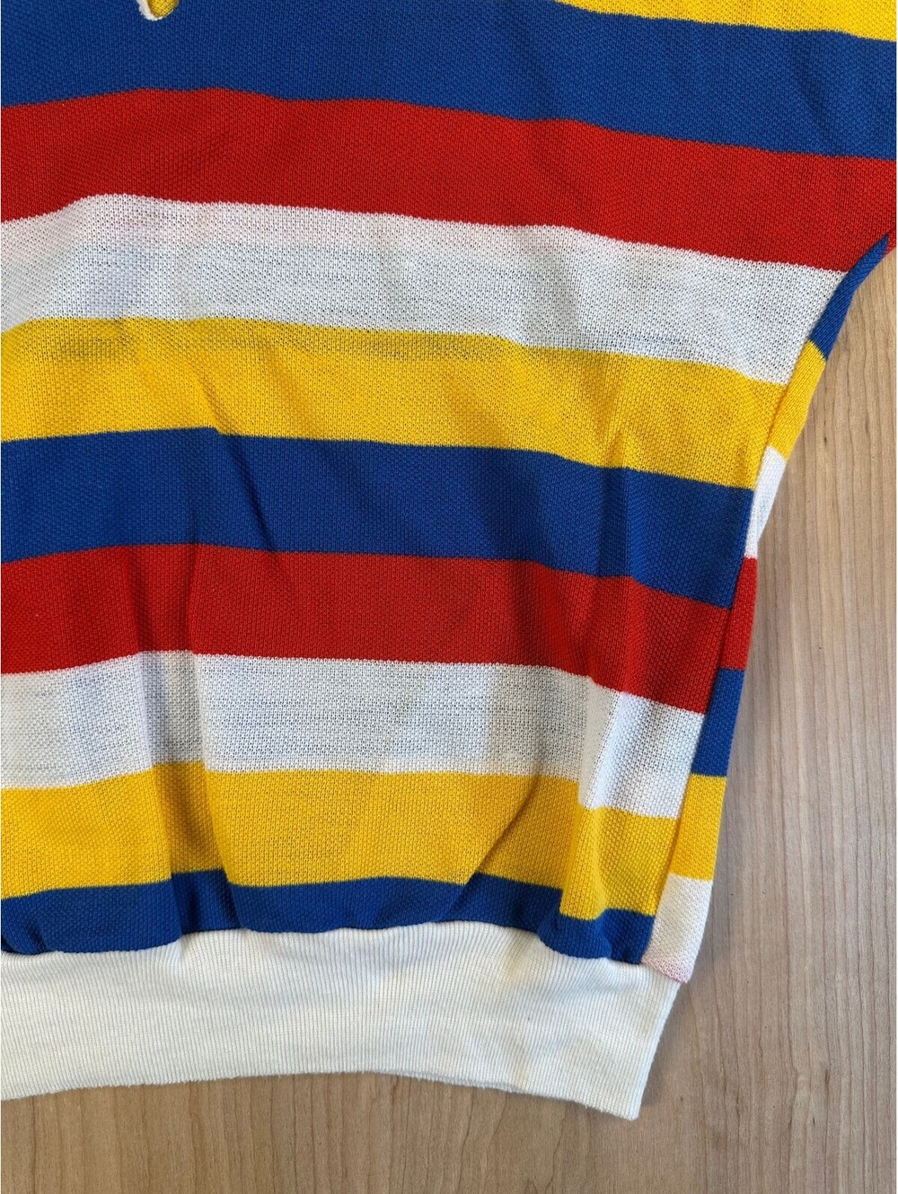 Vintage 60s Mister Marty of California knit blouse striped small slit neckline - Picture 7 of 13